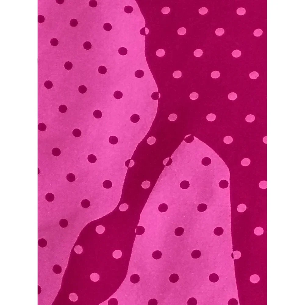 NWT Anne Klein 100% Silk Polka Dot Lion Scarf Breast Cancer Awareness